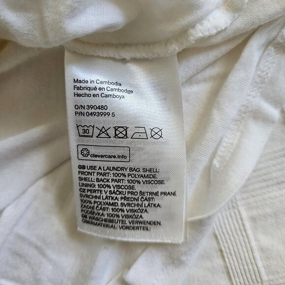 H&M Womens Tank Top Ivory Cream Sleeveless Eyelet Blouse-Size SMALL - Picture 8 of 8